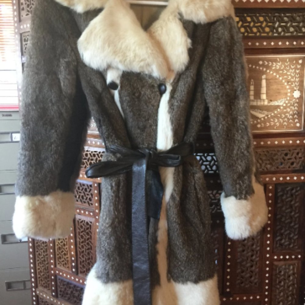 Vintage Small Rabbit Fur Peacoat jacket Jay Jacobs